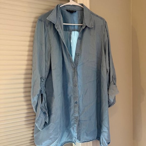 Oversized Denim Button Up - Picture 2 of 2